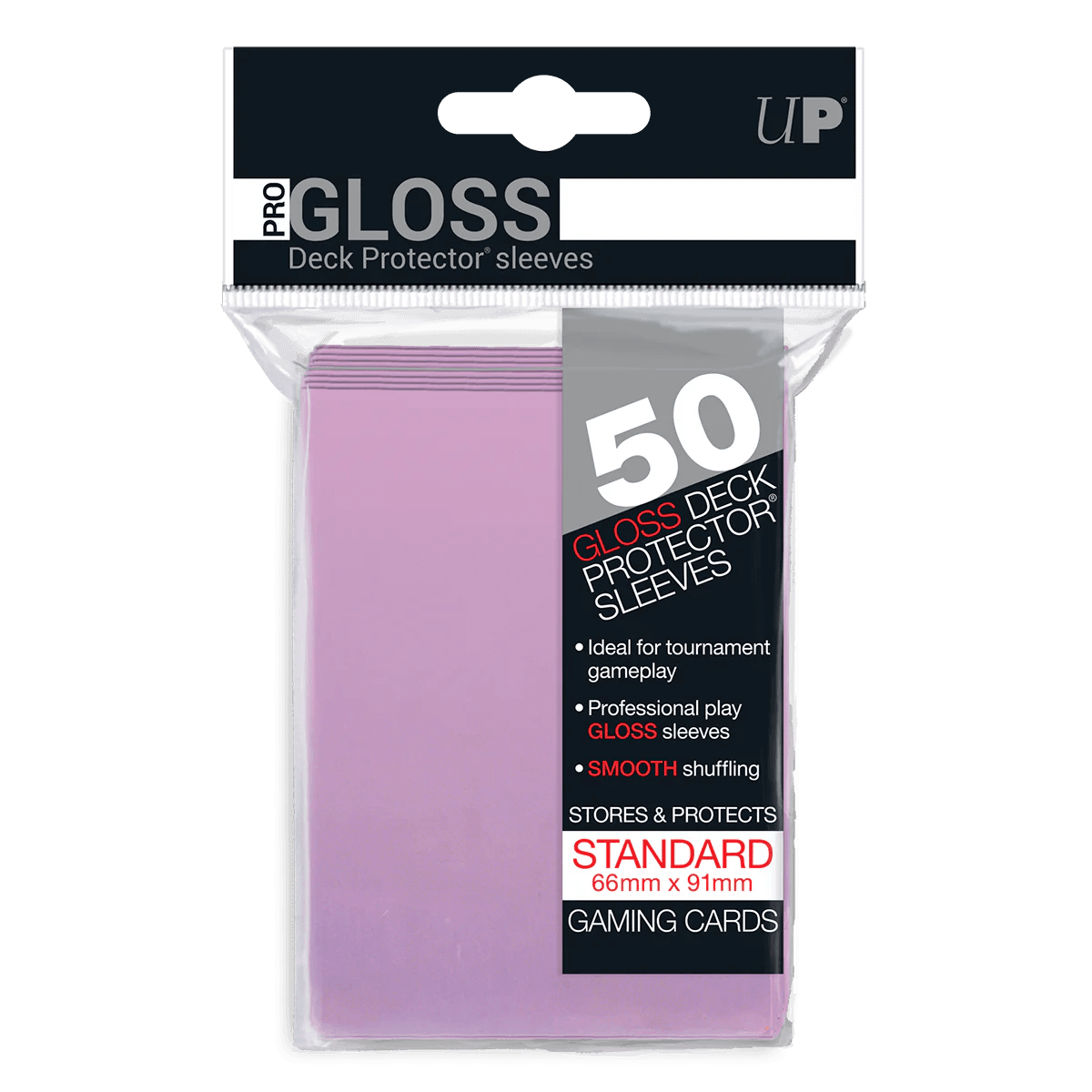 Ultra Pro PRO-Gloss Standard Deck Protector Sleeves Pink (50ct)