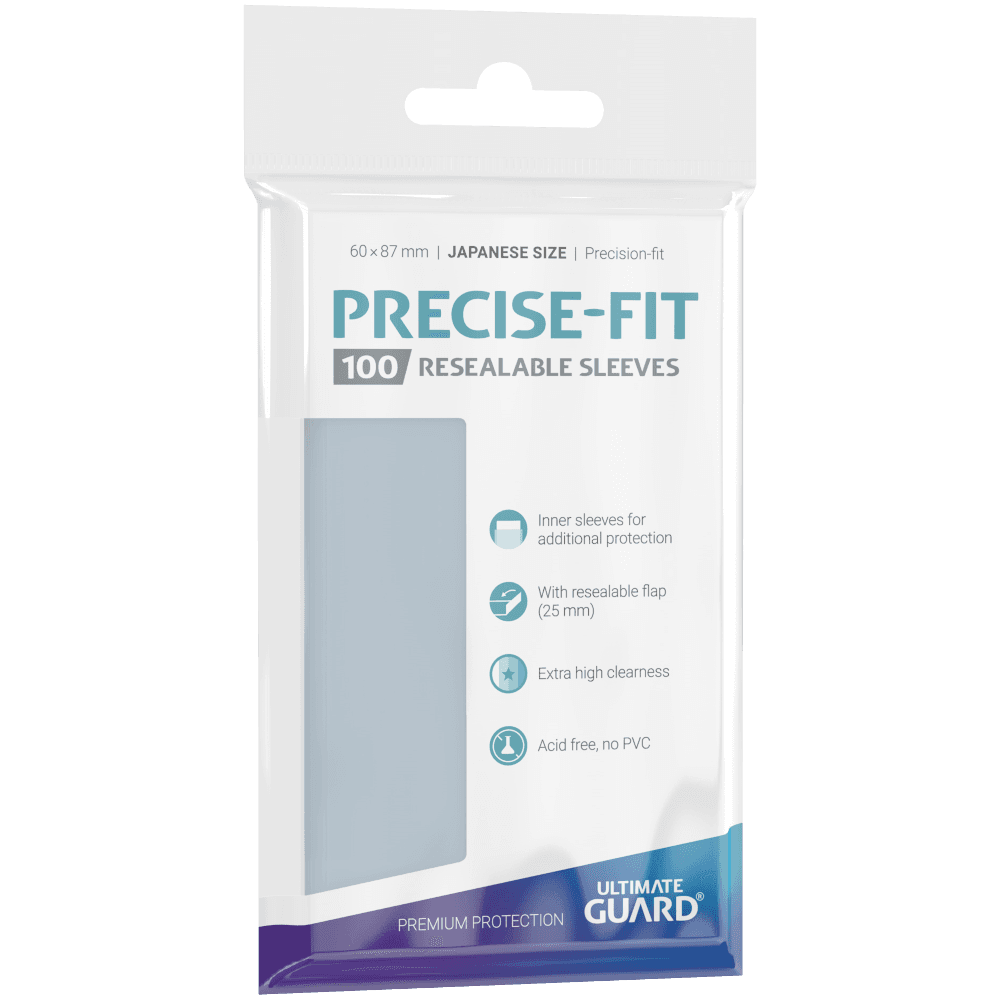 Ultimate Guard Precise-Fit Resealable Sleeves Japanese Size Transparent
