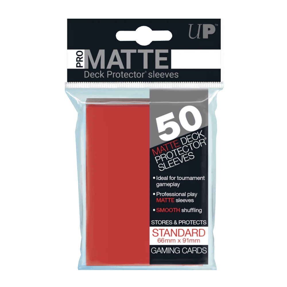 Ultra Pro Standard Deck Protector Sleeves Red / PRO-Matte (50ct)
