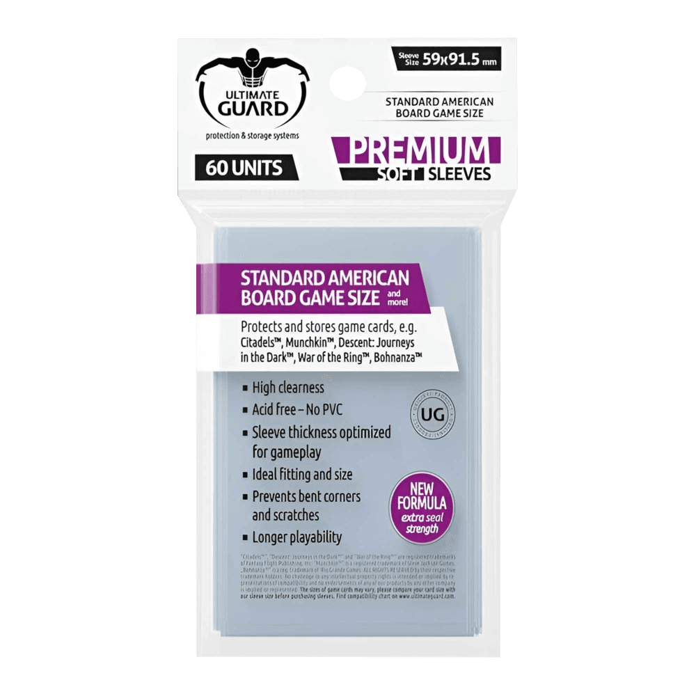 Ultimate Guard Premium Soft Sleeves Standard American Board Game Size