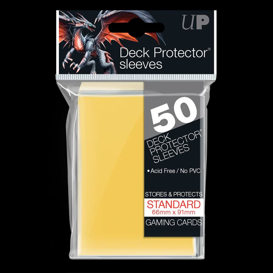 Ultra Pro PRO-Gloss Standard Deck Protector Sleeves Yellow (50ct)