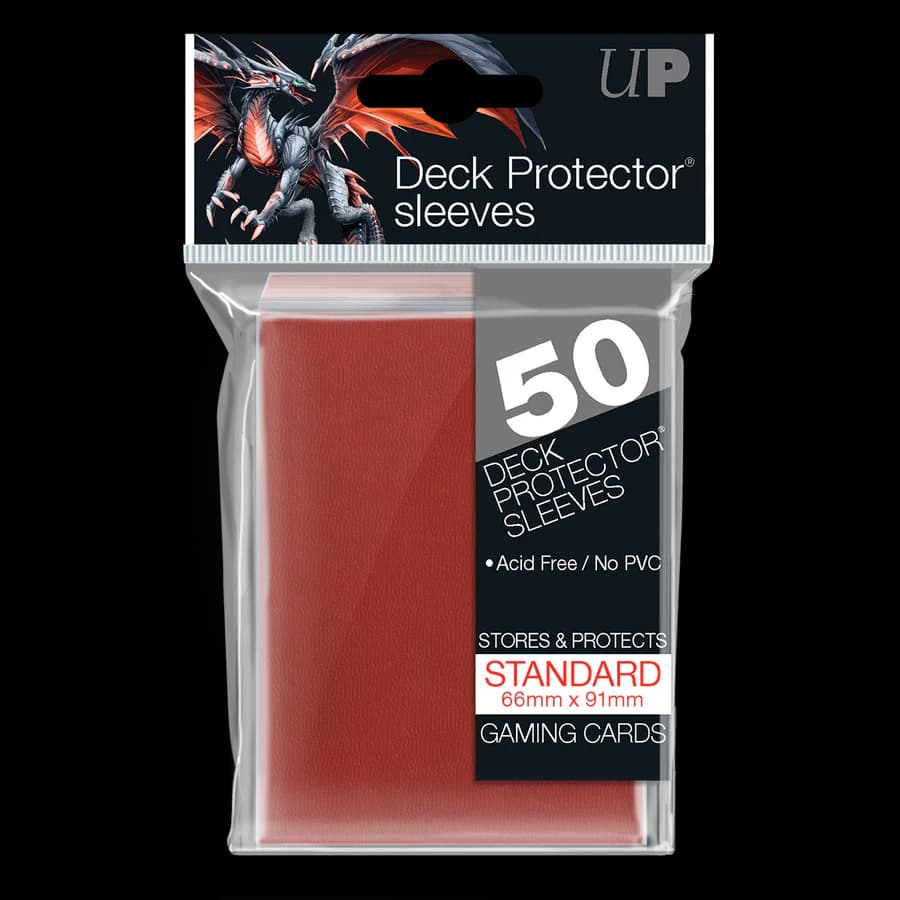 Ultra Pro PRO-Gloss Standard Deck Protector Sleeves Red (50ct)